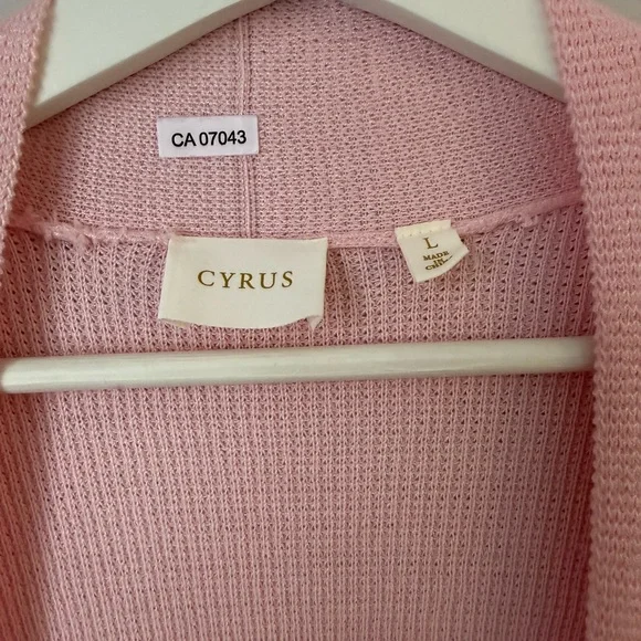 Cyrus Soft Pink Open-Front Cardigan - Picture 4 of 4